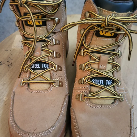 Caterpillar Tan Steel Toe Boots - Picture 7 of 8